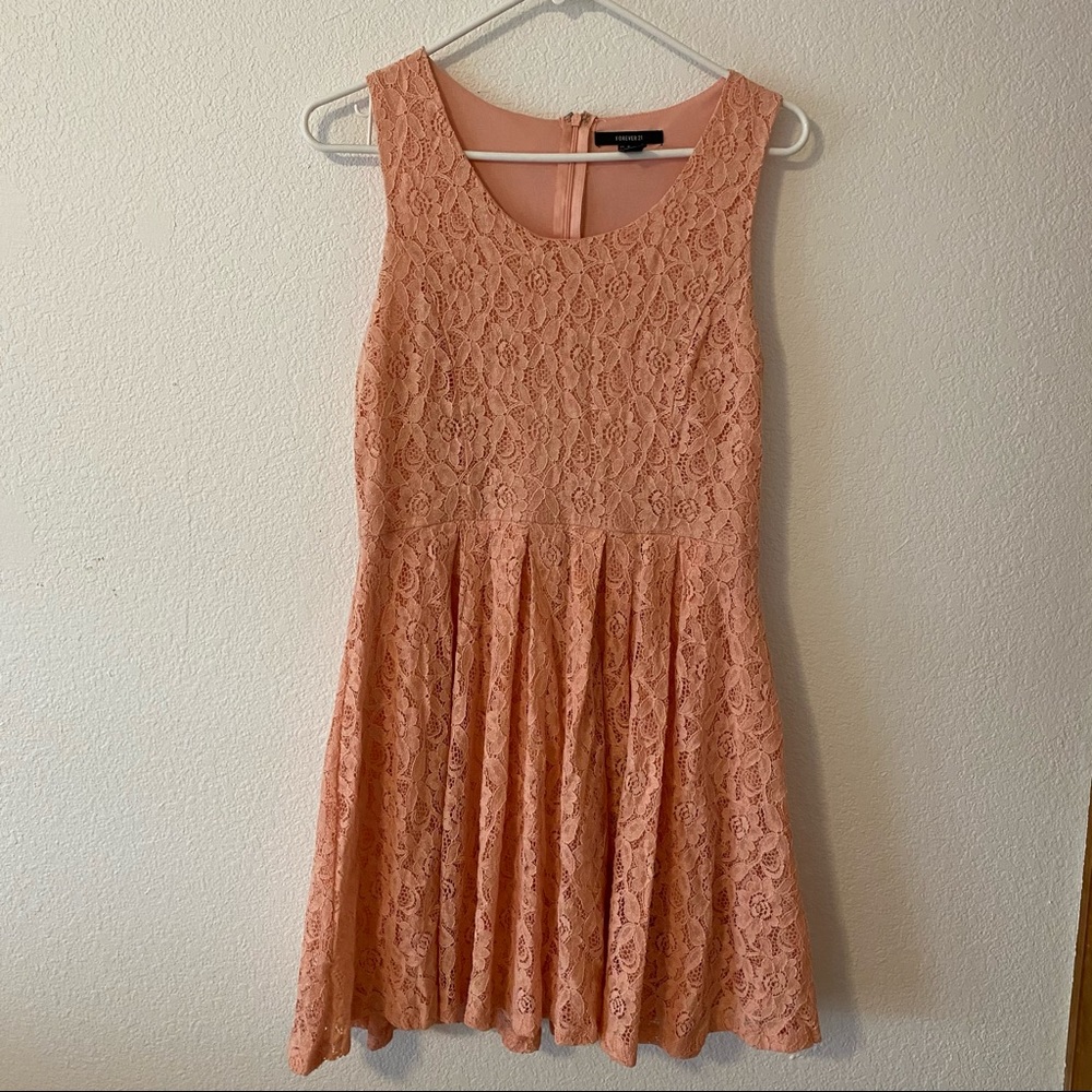 Coral Lace Dress